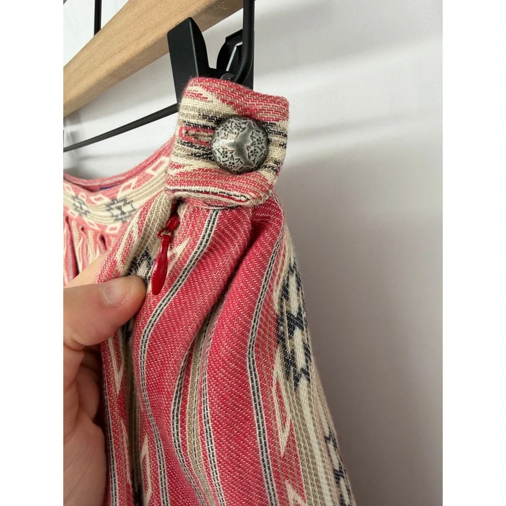 Pendleton Pleated Skirt Womens 6 Red Southwestern Aztec‎ Geometric Cotton Skirt